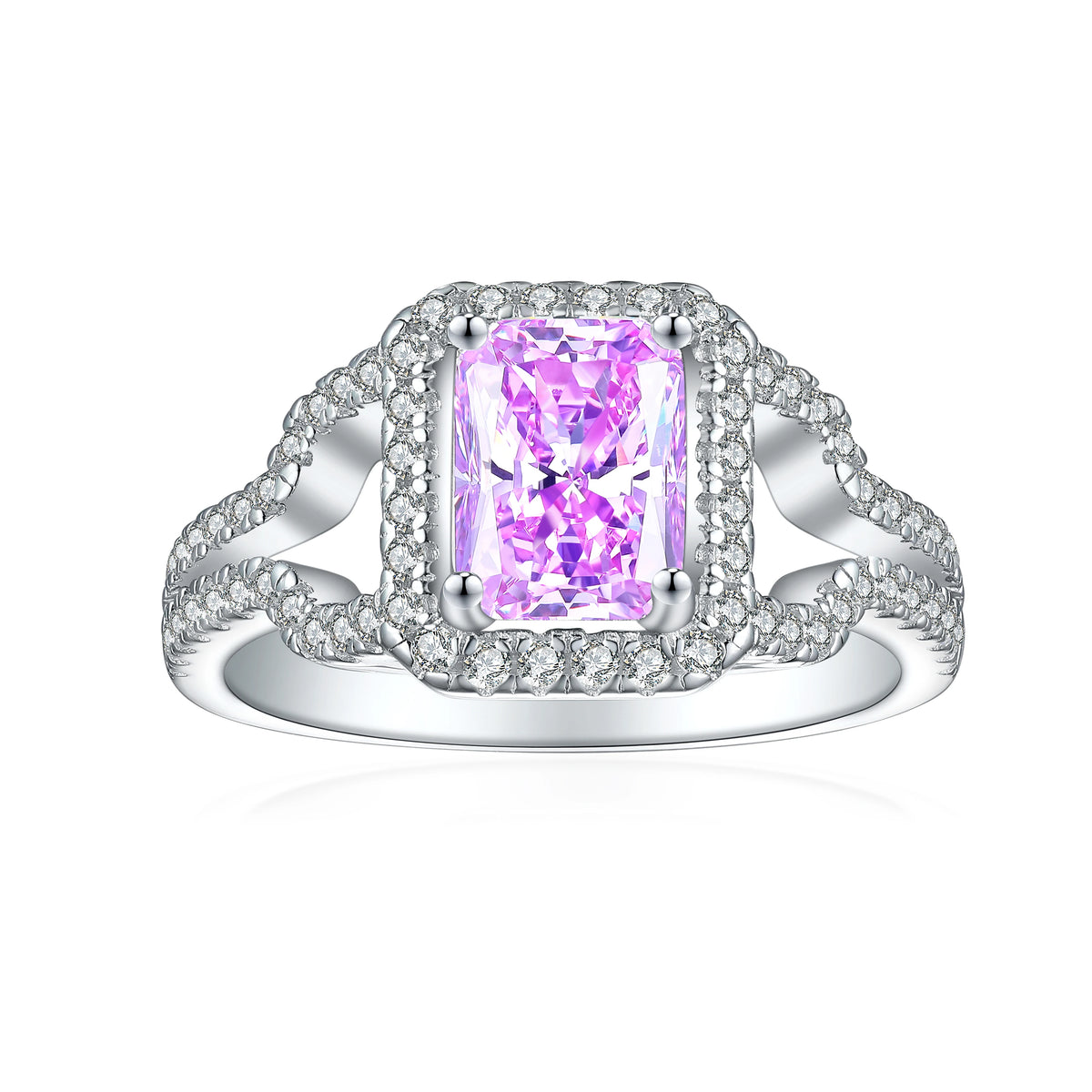 sterling silver jewelry - Silver Rings SLZ0032R-TLR23040-purple-6 side view