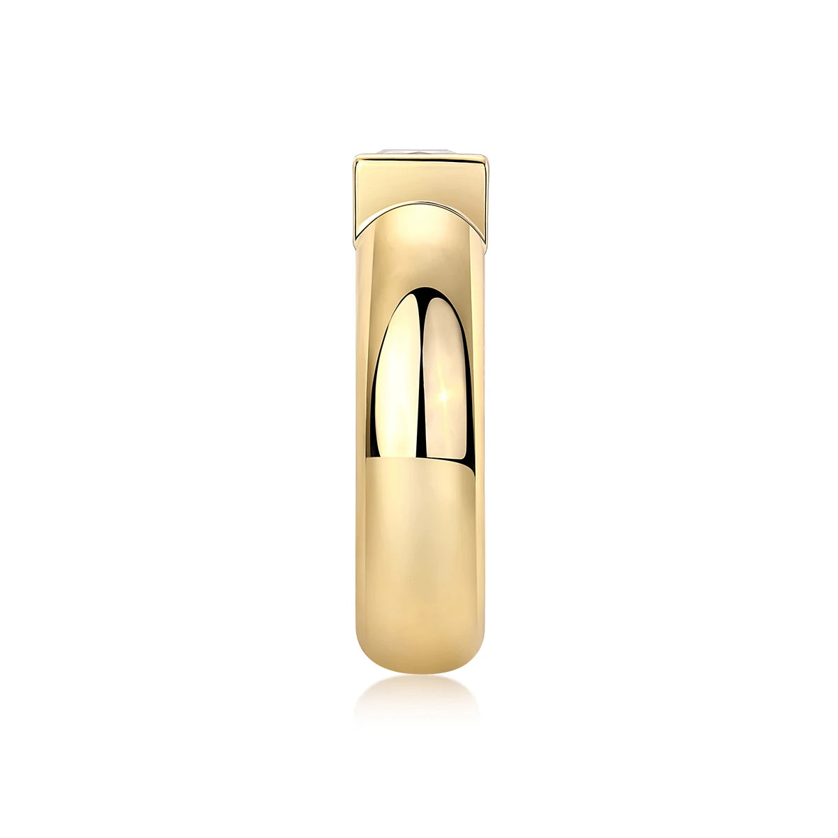 sterling silver jewelry - Gold Silver Ring SLM0125R-Gold-9 side view