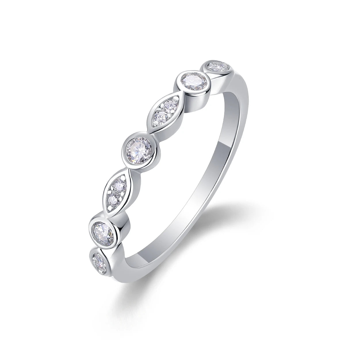 sterling silver jewelry - Silver Ring SLM0133R-Pink-5 product view 08