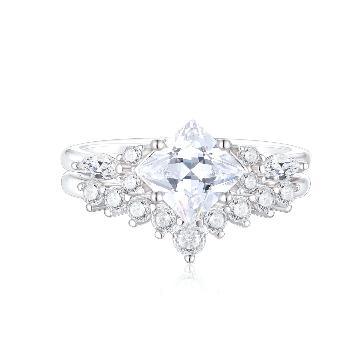 sterling silver jewelry - 925 Silver Rings SLZ0040R-weddding Rings-6 side view