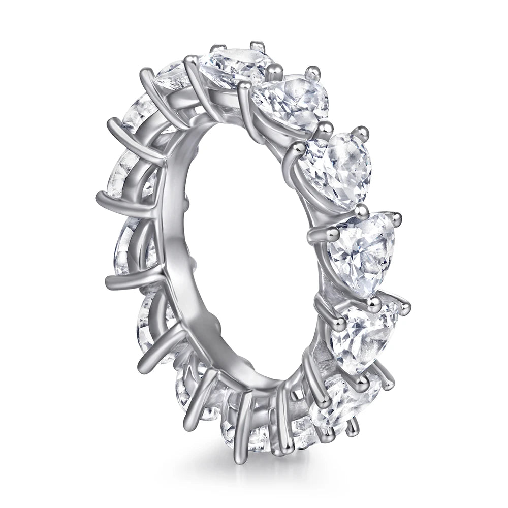 sterling silver jewelry - 925 Silver Ring SLZ0038R-rhodium plated-5 open view