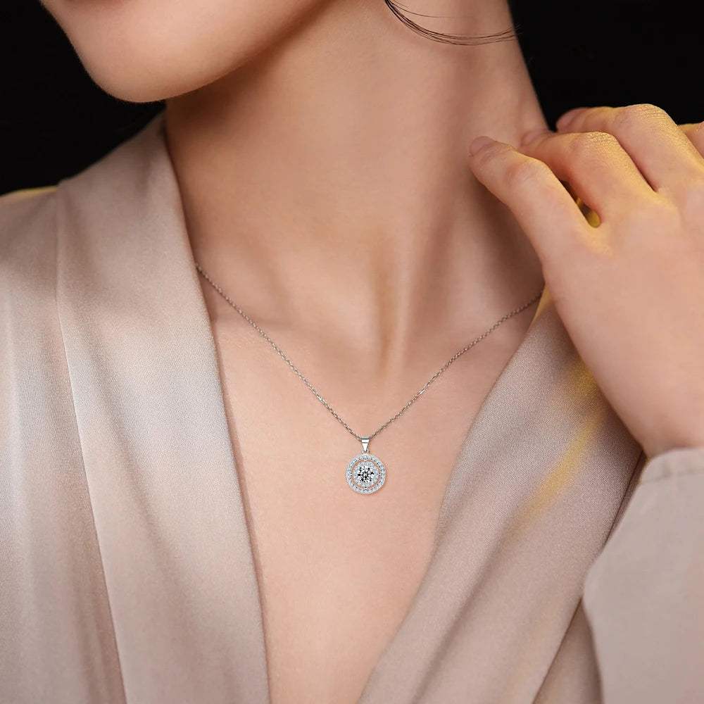 sterling silver jewelry - 925 Silver Pendant Necklaces SLZ0004N-Rhodiun detail view