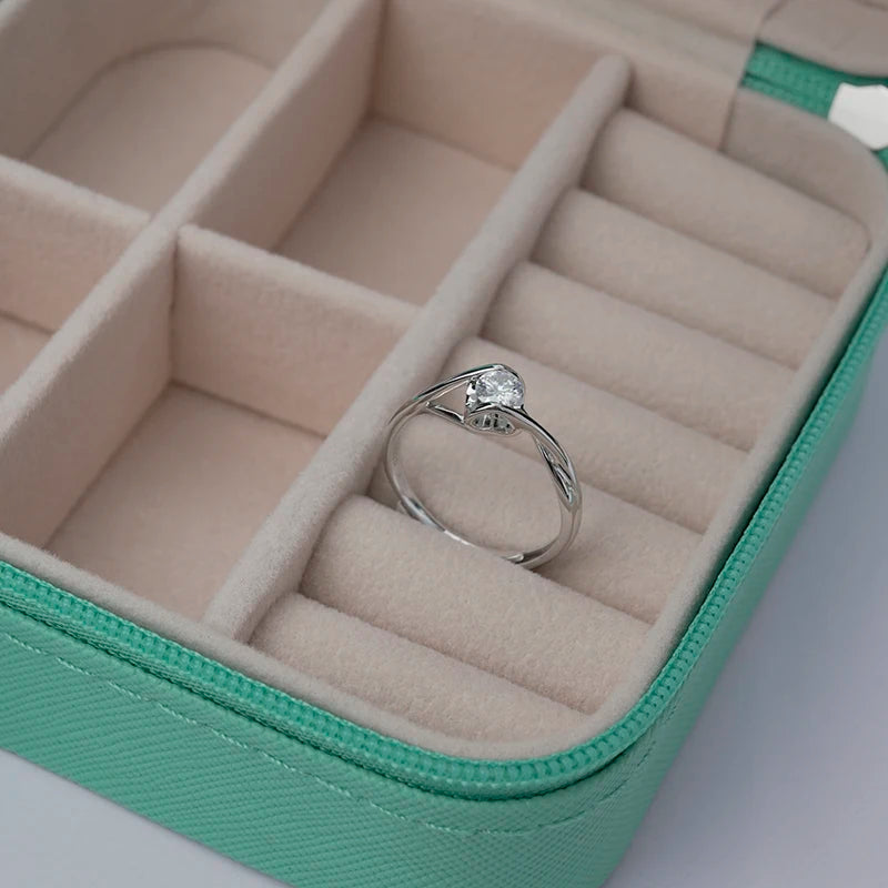 sterling silver jewelry - Silver Ring SLM0001R-0.3CT-AJ side view