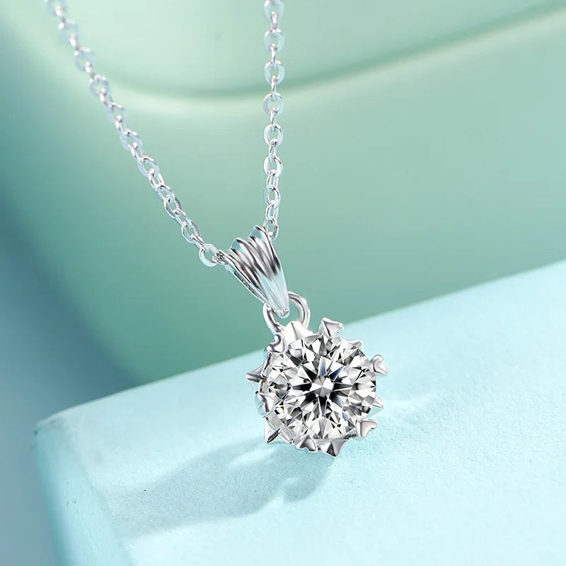 sterling silver jewelry - 925 Silver Pendant Necklace SLM0002N-5.0 CT-45cm AJ detail view