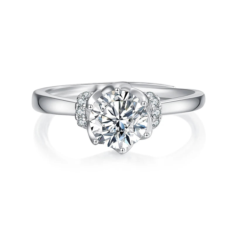 sterling silver jewelry - 925 Silver Ring SLM0007R-2.0 CT-AJ side view