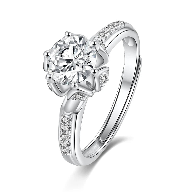 sterling silver jewelry - 925 Silver Ring SLM0008R-2 CT-AJ front view