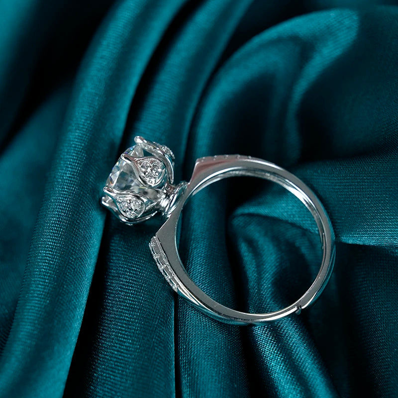 sterling silver jewelry - 925 Silver Ring SLM0008R-2 CT-AJ side view