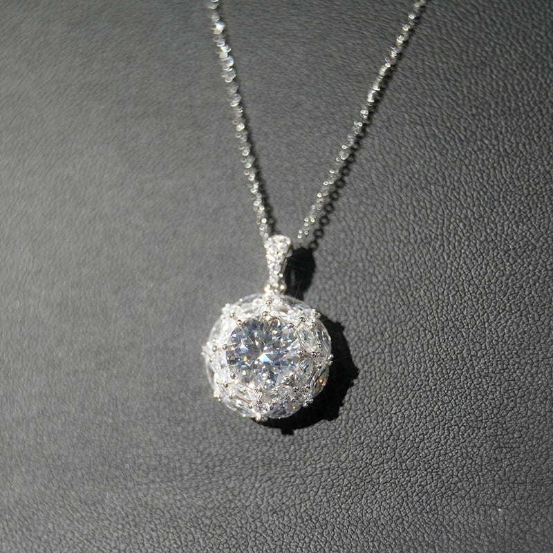 sterling silver jewelry - 925 Silver Pendant Necklace SLM0006N-3 CT-18inches detail view