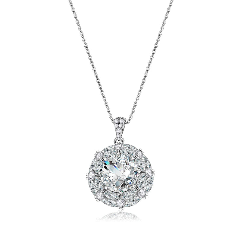 sterling silver jewelry - 925 Silver Pendant Necklace SLM0006N-3 CT-18inches front view