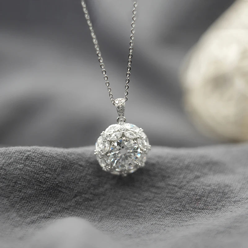 sterling silver jewelry - 925 Silver Pendant Necklace SLM0006N-3 CT-18inches side view