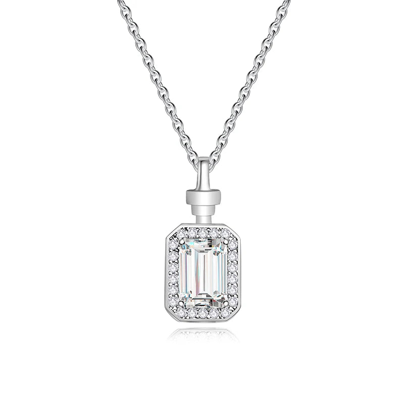 sterling silver jewelry - 925 Silver Pendant Necklace SLM0011N-1 CT-40-45cm AJ front view