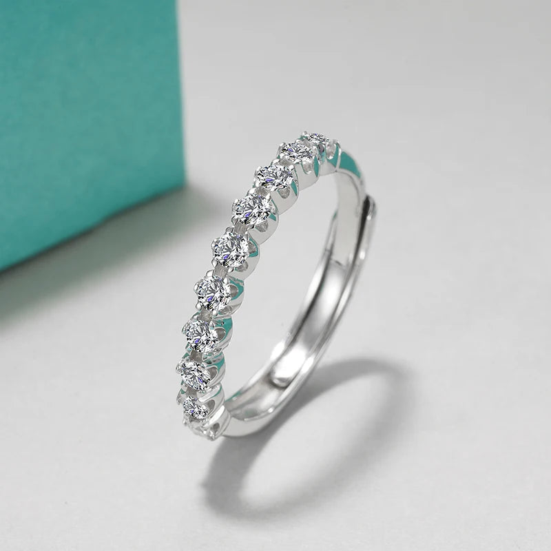 sterling silver jewelry - 925 Silver Ring SLM0014R-0.04 CT*10-AJ detail view