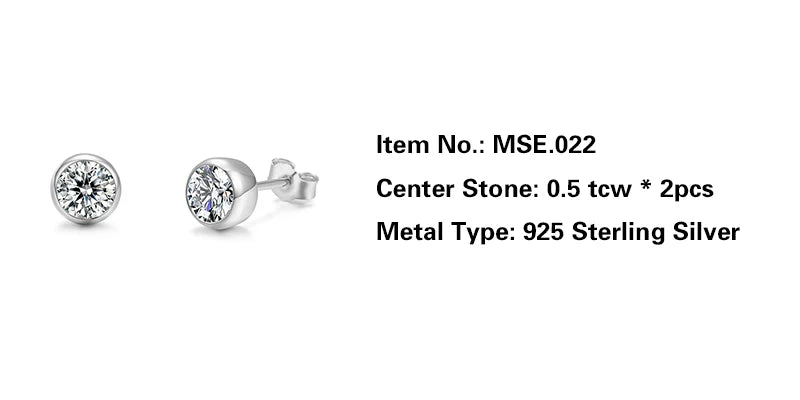 sterling silver jewelry - 925 Silver Earrings SLM0004E-0.5CT * 2 product view 05