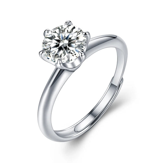 sterling silver jewelry - 925 Silver Ring SLM0020R-5 CT-AJ front view
