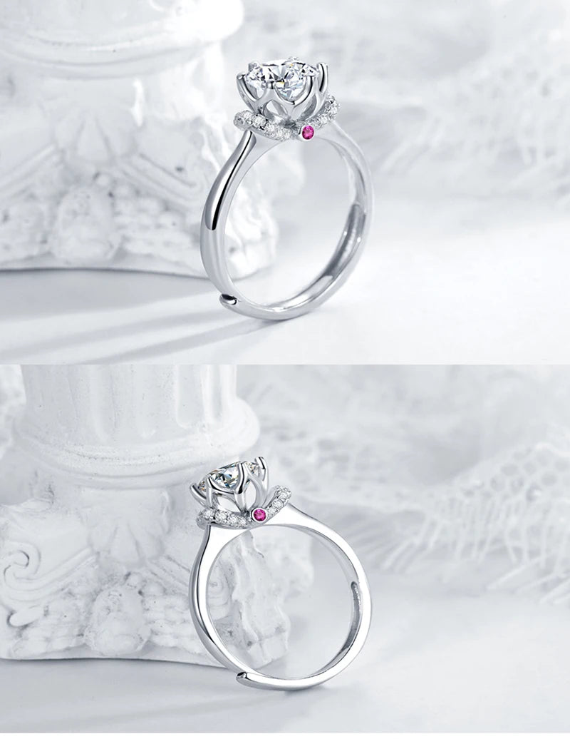 sterling silver jewelry - 925 Silver Ring SLM0021R-2.0 CT-AJ detail view