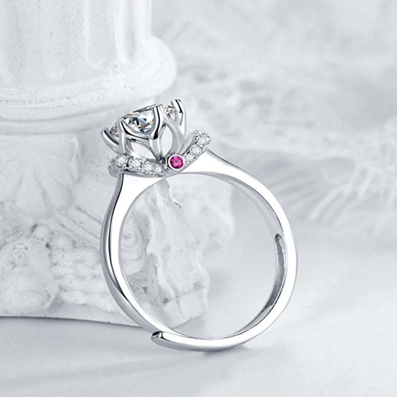 sterling silver jewelry - 925 Silver Ring SLM0021R-2.0 CT-AJ side view