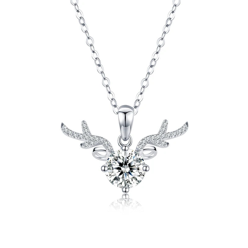sterling silver jewelry - Silver Pendant Necklace SLM0021N-1 CT-45 cm front view