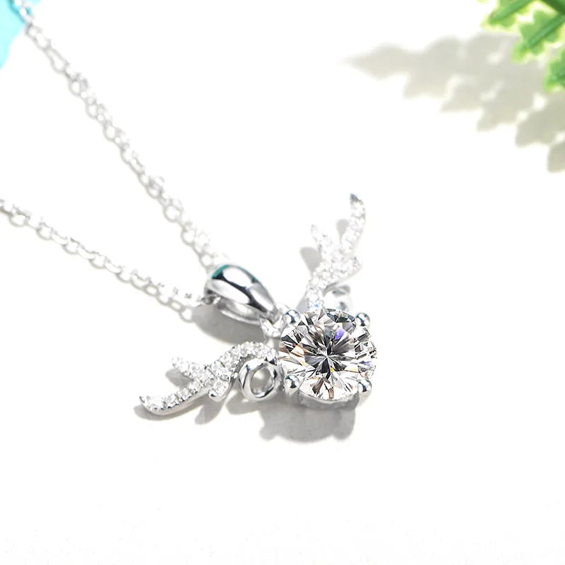 sterling silver jewelry - Silver Pendant Necklace SLM0021N-1 CT-45 cm open view