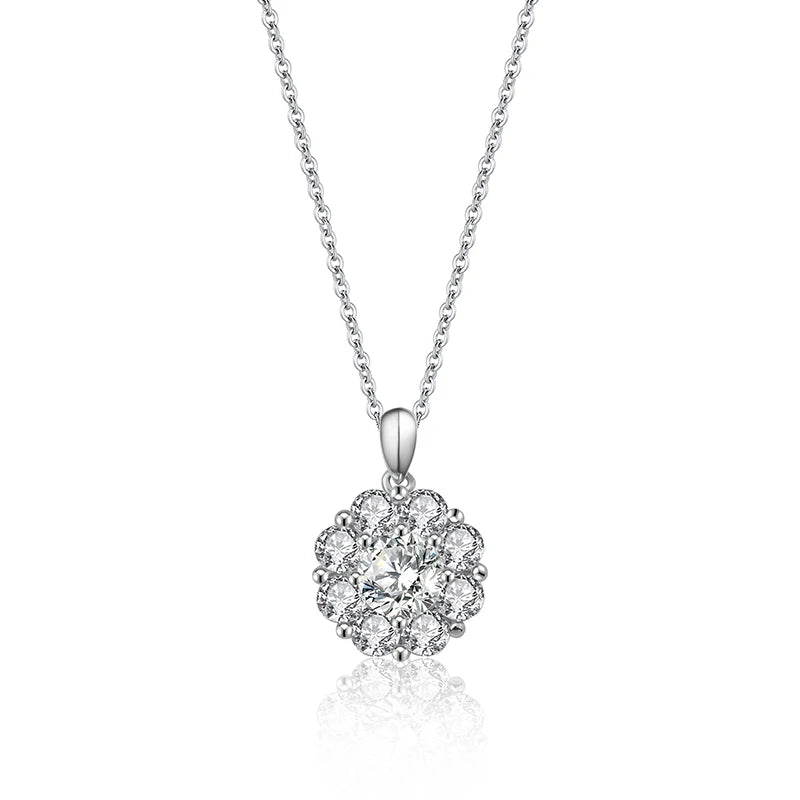 sterling silver jewelry - 925 Silver Necklace Pendant SLM0025N-1 CT-40-45cm AJ front view