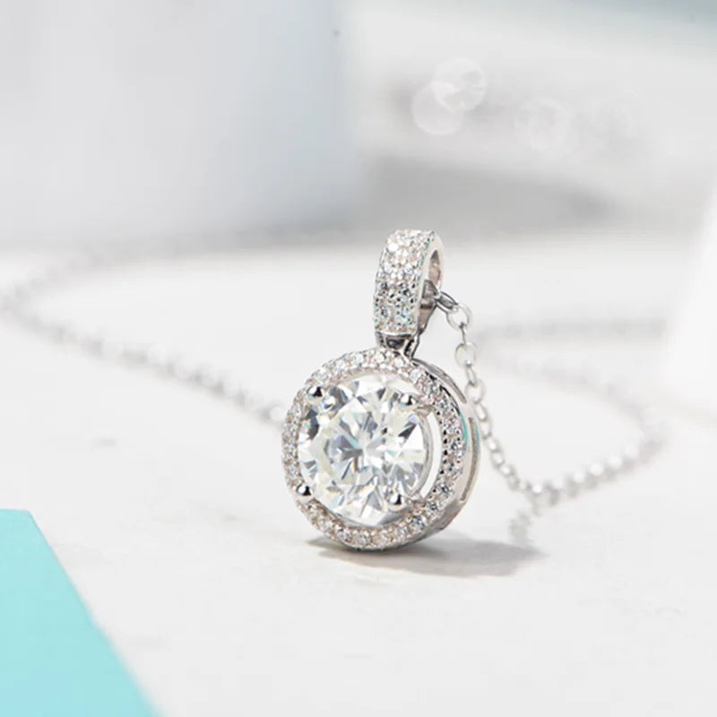 sterling silver jewelry - 925 Silver Pendant Necklace SLM0030N-2 CT-45cm AJ side view