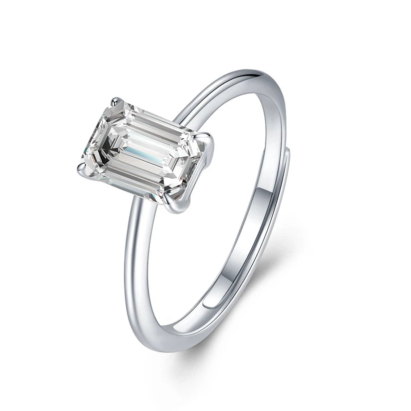 sterling silver jewelry - 925 Silver Ring SLM0027R-1.0 CT-AJ front view