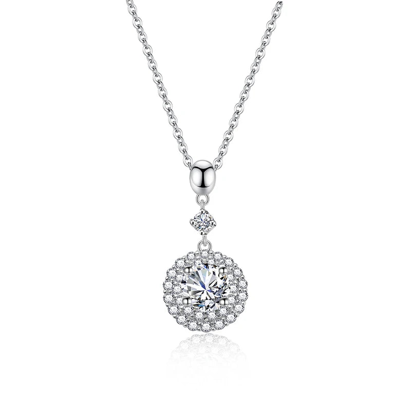 sterling silver jewelry - 925 Silver Necklace Pendant SLM0036N-1 CT-40-45cm AJ front view
