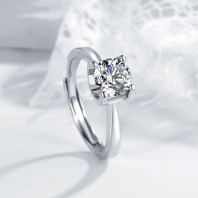 sterling silver jewelry - 925 Silver Ring SLM0035R-2.0 CT-AJ detail view