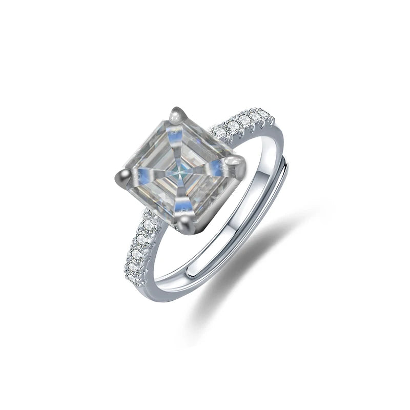 sterling silver jewelry - Silver Ring SLM0036R-5.0 CT-AJ front view