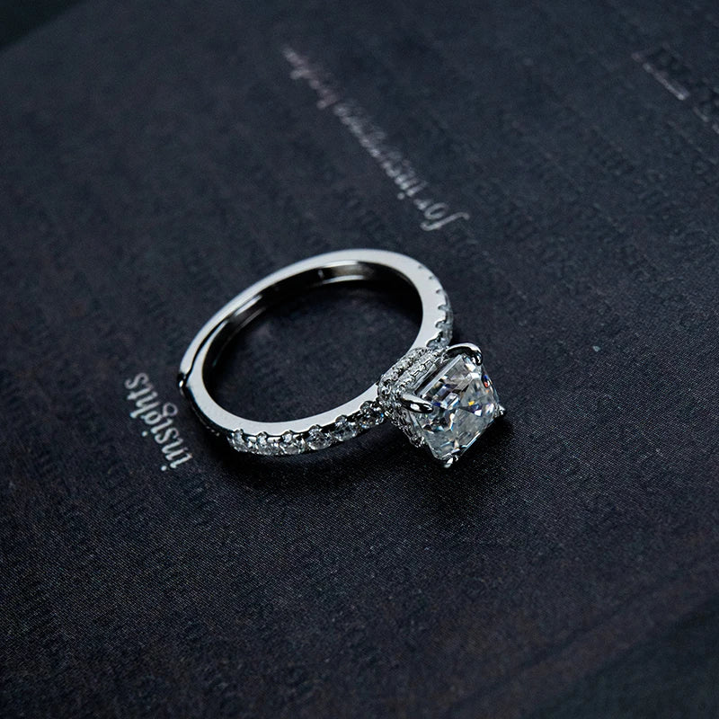 sterling silver jewelry - Silver Ring SLM0036R-5.0 CT-AJ side view