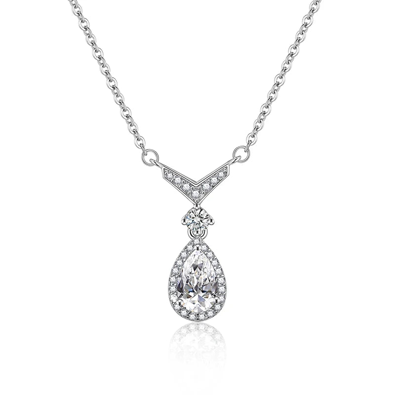 sterling silver jewelry - Silver Pendant Necklace SLM0039N-1 CT-40-45cm AJ front view