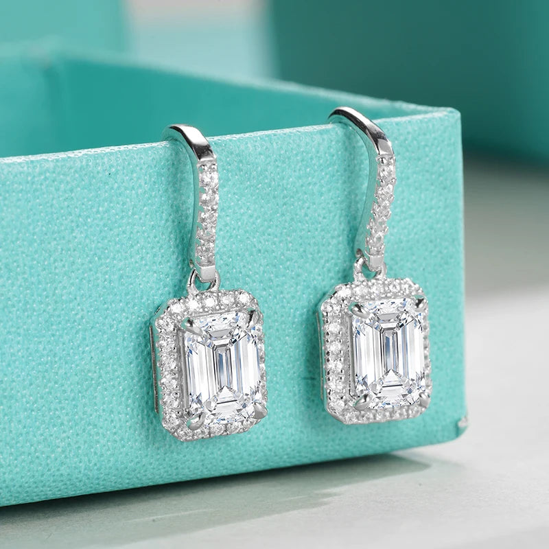 sterling silver jewelry - 925 Silver Earrings SLM0019E-1 CT * 2 detail view