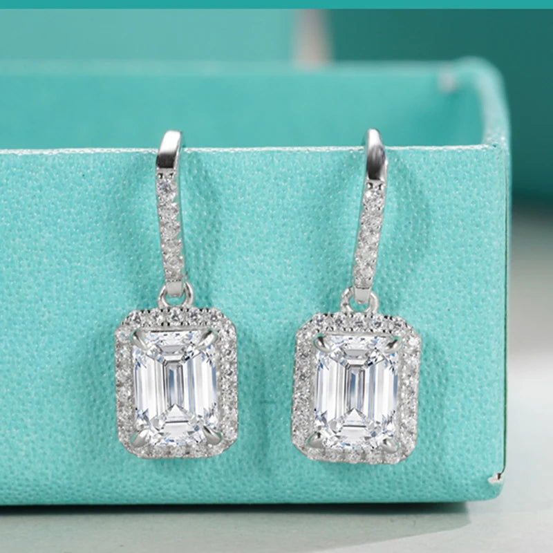 sterling silver jewelry - 925 Silver Earrings SLM0019E-1 CT * 2 side view