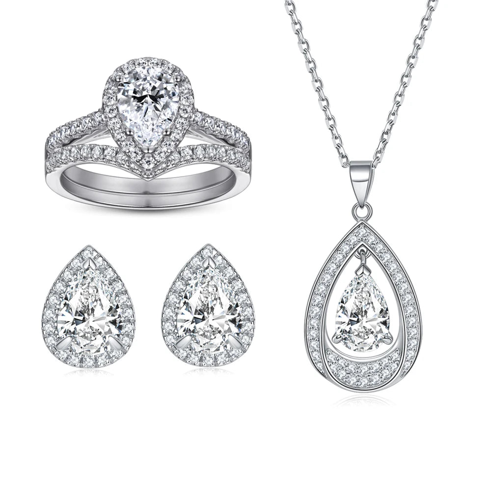 sterling silver jewelry - 925 Silver Ring Necklace Earring SLZ0002SET-TLTZ024-7 product view 10