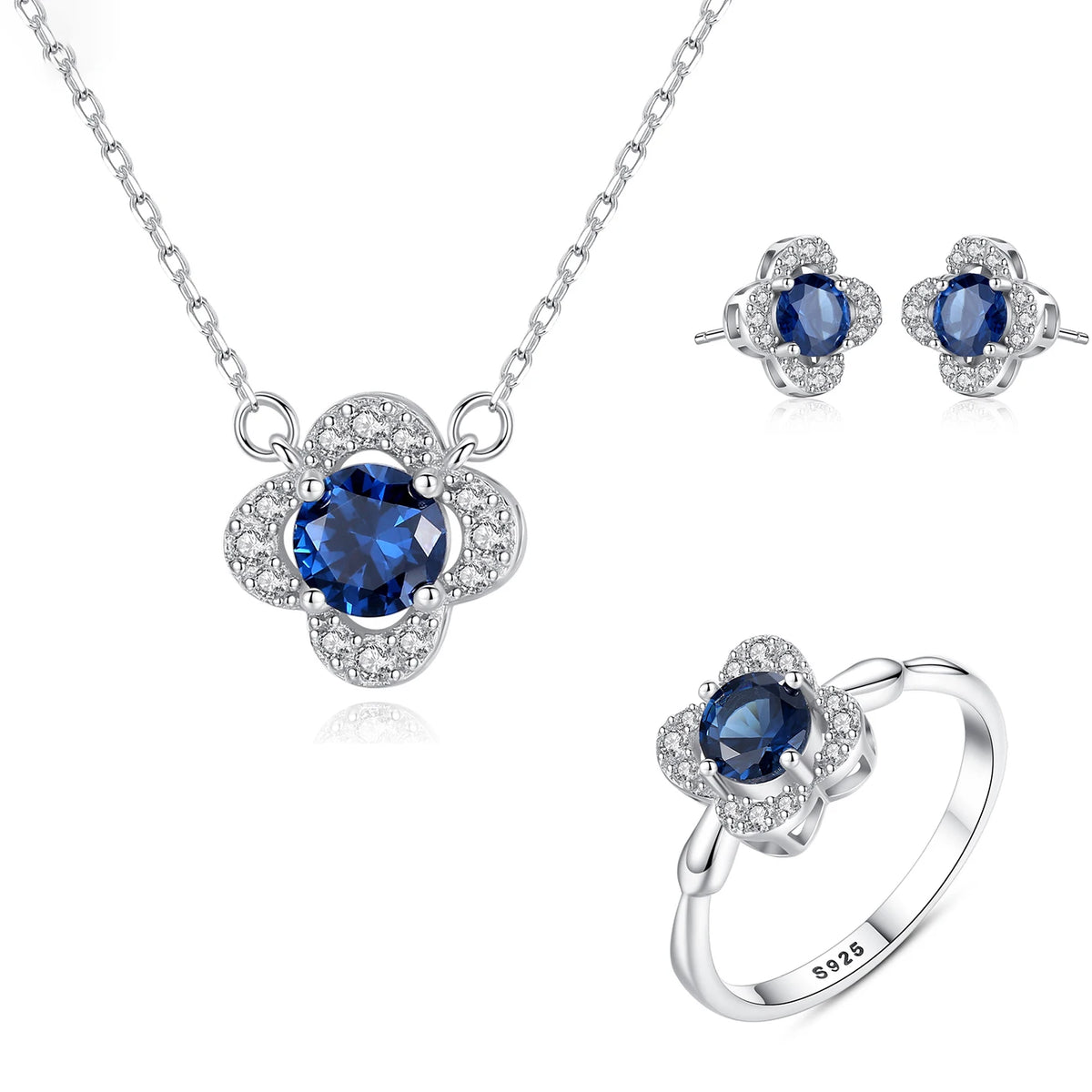 sterling silver jewelry - 925 Silver Ring Necklace Earring SLZ0002SET-TLTZ024-7 product view 11