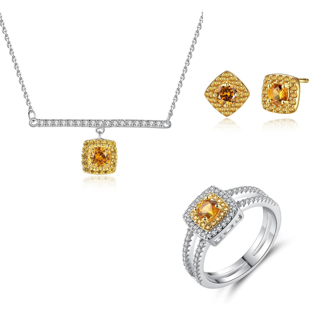 sterling silver jewelry - 925 Silver Ring Necklace Earring SLZ0002SET-TLTZ024-7 product view 14