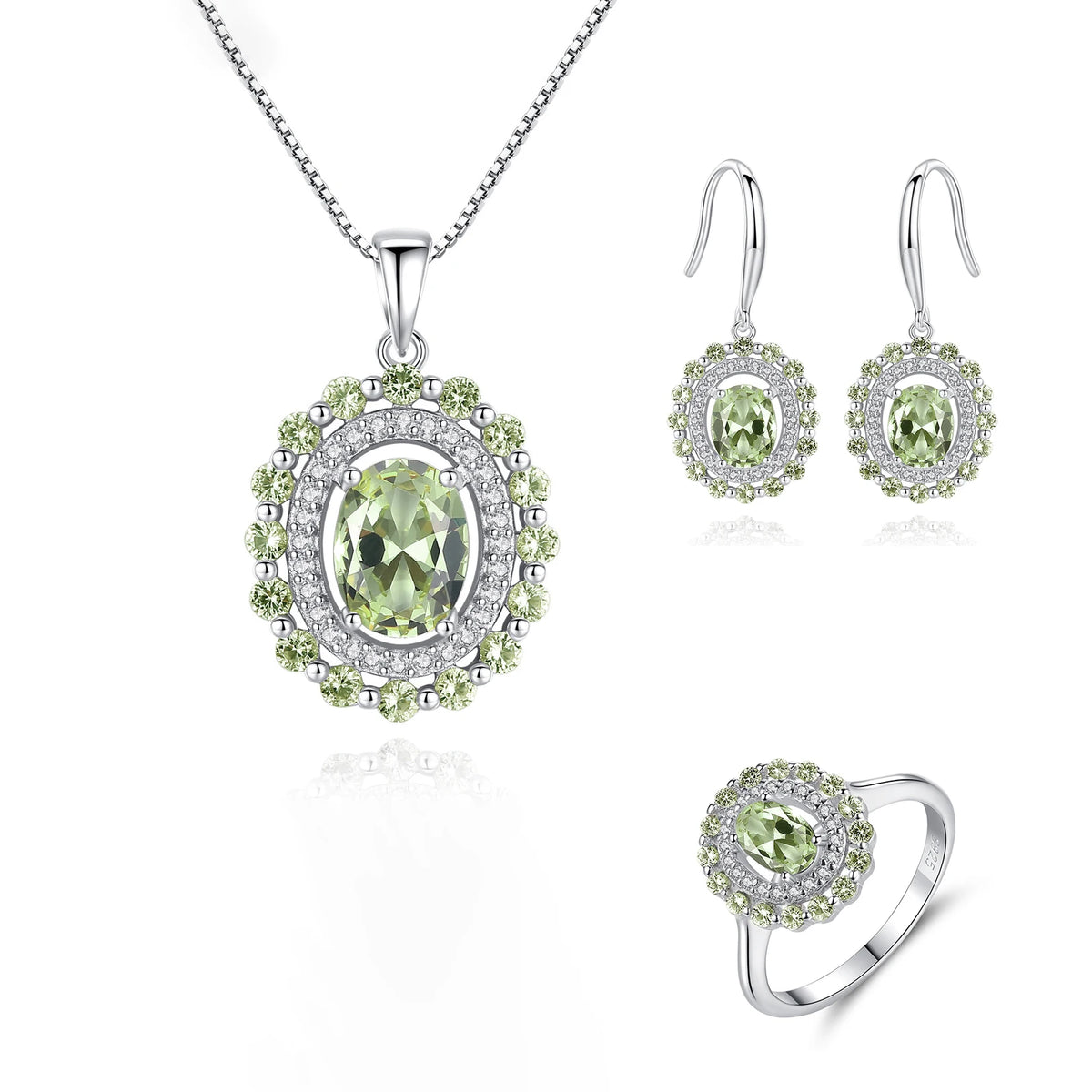 sterling silver jewelry - 925 Silver Ring Necklace Earring SLZ0002SET-TLTZ024-7 product view 15