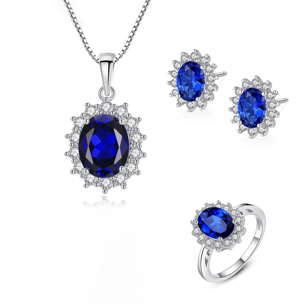 sterling silver jewelry - 925 Silver Ring Necklace Earring SLZ0002SET-TLTZ024-7 product view 27
