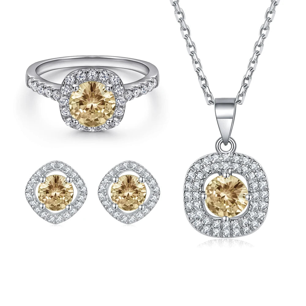 sterling silver jewelry - 925 Silver Ring Necklace Earring SLZ0004SET-SS-JS07-7 product view 15