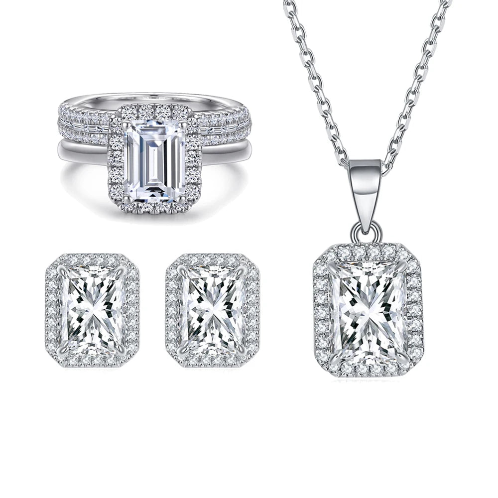sterling silver jewelry - Ring Necklace Earring SLZ0001SET-TLTZ075-7 product view 13