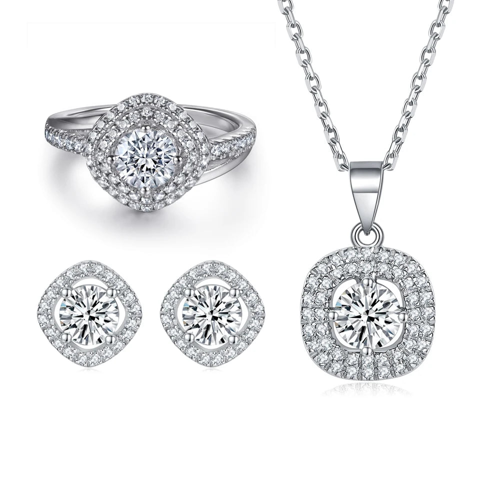 sterling silver jewelry - Ring Necklace Earring SLZ0001SET-TLTZ075-7 product view 17