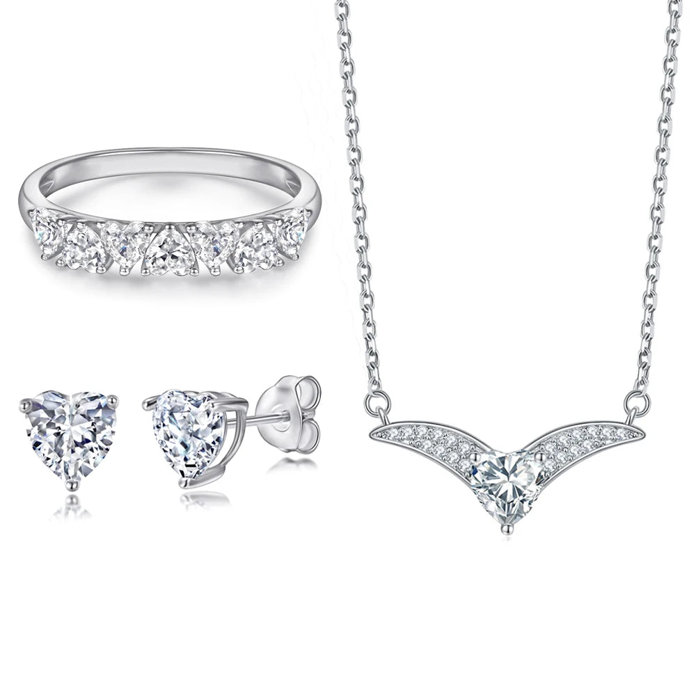 sterling silver jewelry - Ring Necklace Earring SLZ0001SET-TLTZ075-7 product view 30
