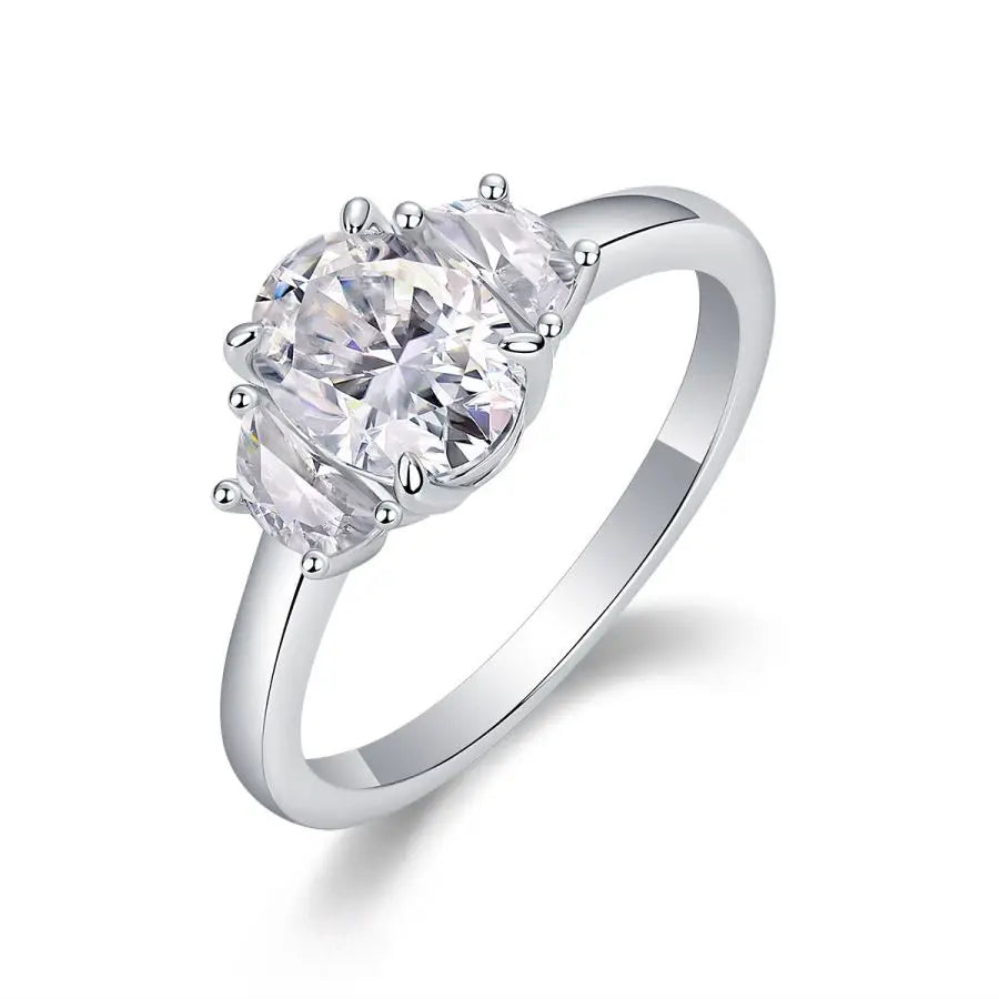 sterling silver jewelry - 925 Silver Ring SLM0097R-White-6 product view 07