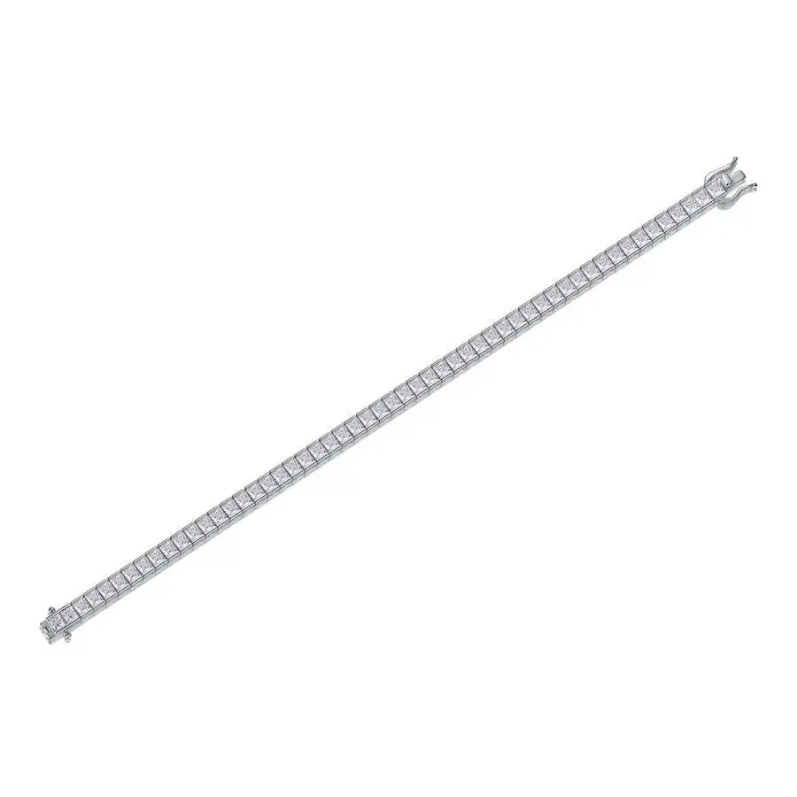 sterling silver jewelry - 925 Silver Bracelets Bracelet SLM0020B-White-16.5cm open view