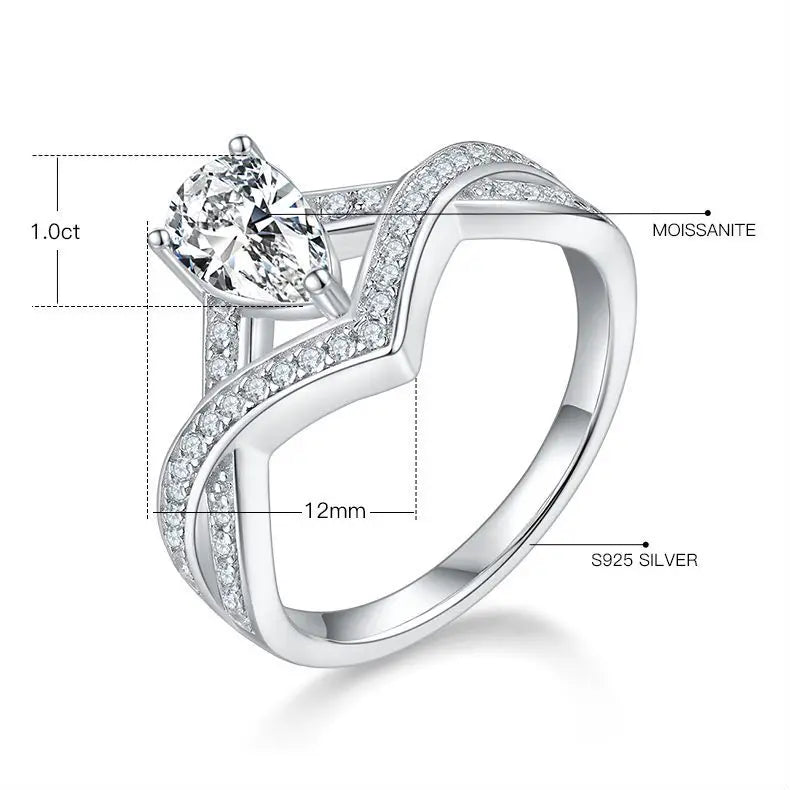 sterling silver jewelry - 5x8mm Silver Ring SLM0055R-silver-6 detail view