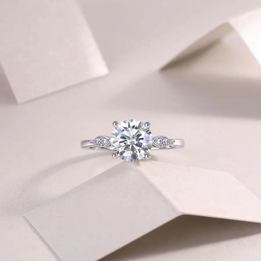 sterling silver jewelry - Ring SLM0108R-White-6 detail view