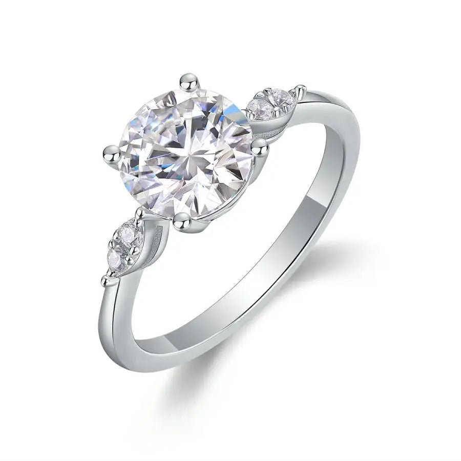 sterling silver jewelry - Ring SLM0108R-White-6 front view