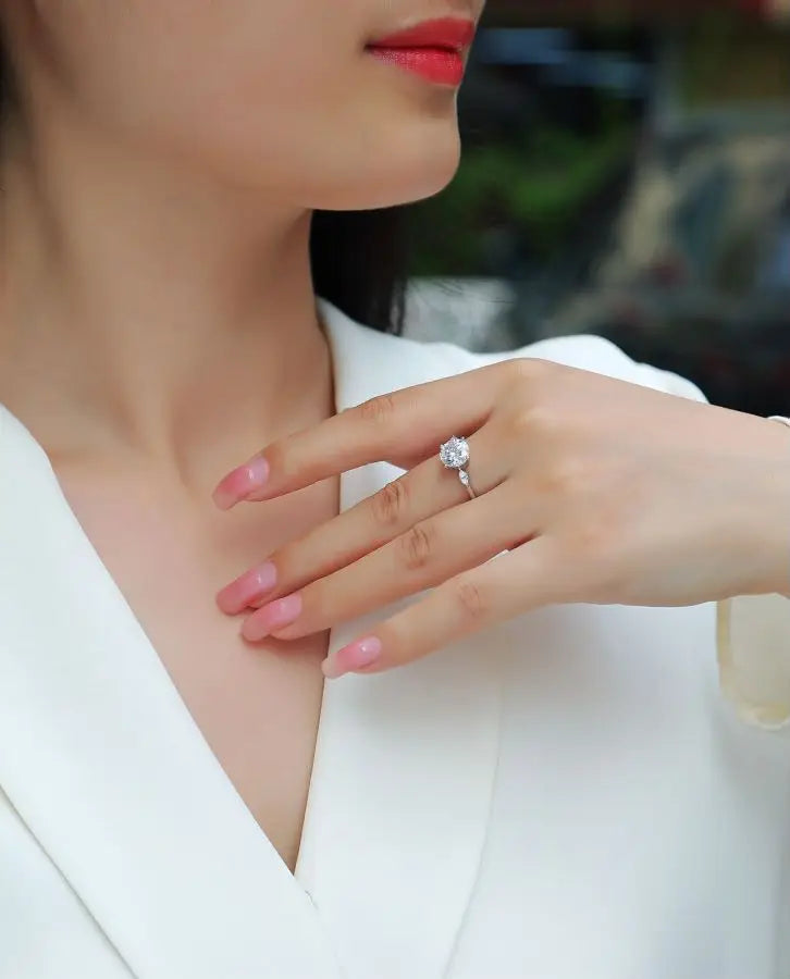 sterling silver jewelry - Ring SLM0108R-White-6 product view 05