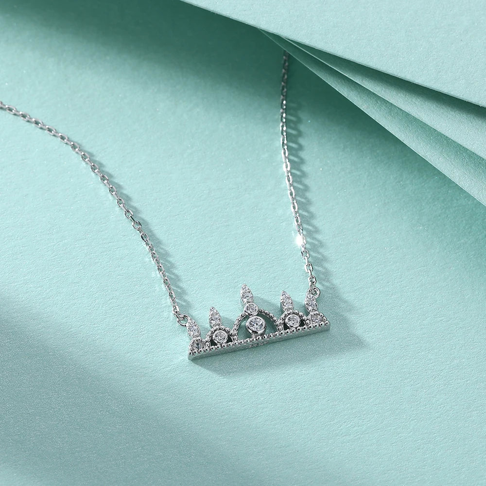 sterling silver jewelry - 925 Silver Pendant Necklaces SLZ0010N-Rhodiun side view