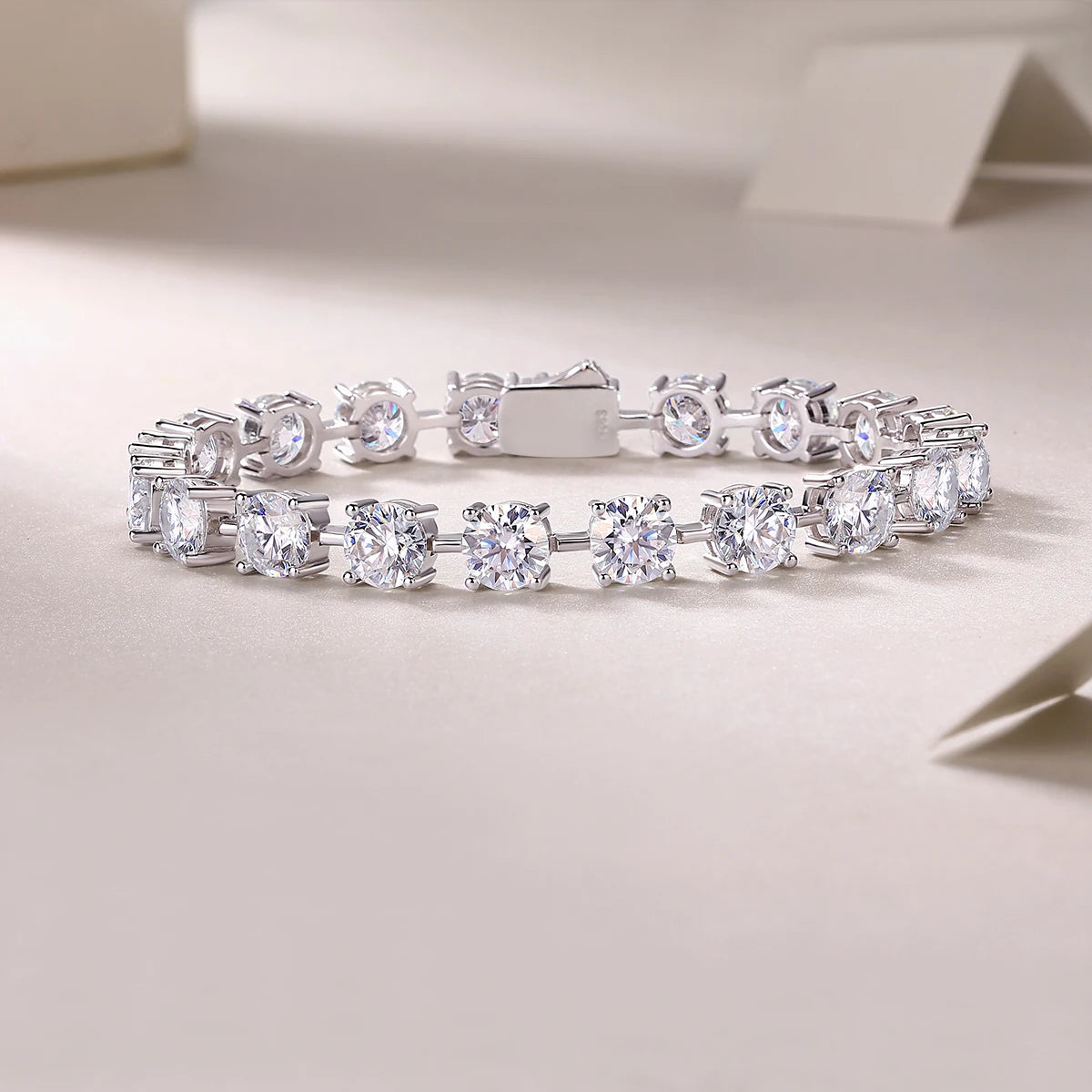 sterling silver jewelry - 925 Silver Bracelet Bracelets SLM0067B-silver-16.5cm side view