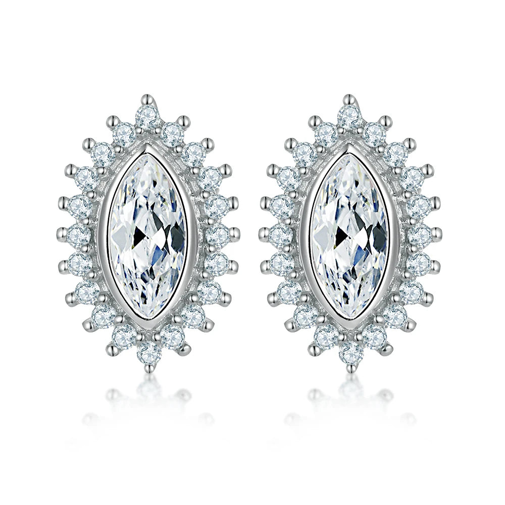 sterling silver jewelry - 925 Silver Earrings SLM0024E-catalogue front view